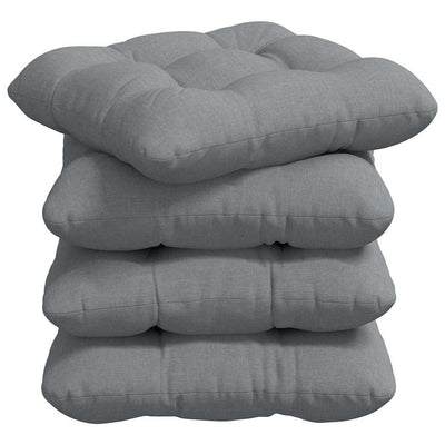 VidaXL coussins de siège 4 pcs gris clair 40 x 40 x 12 cm tissu