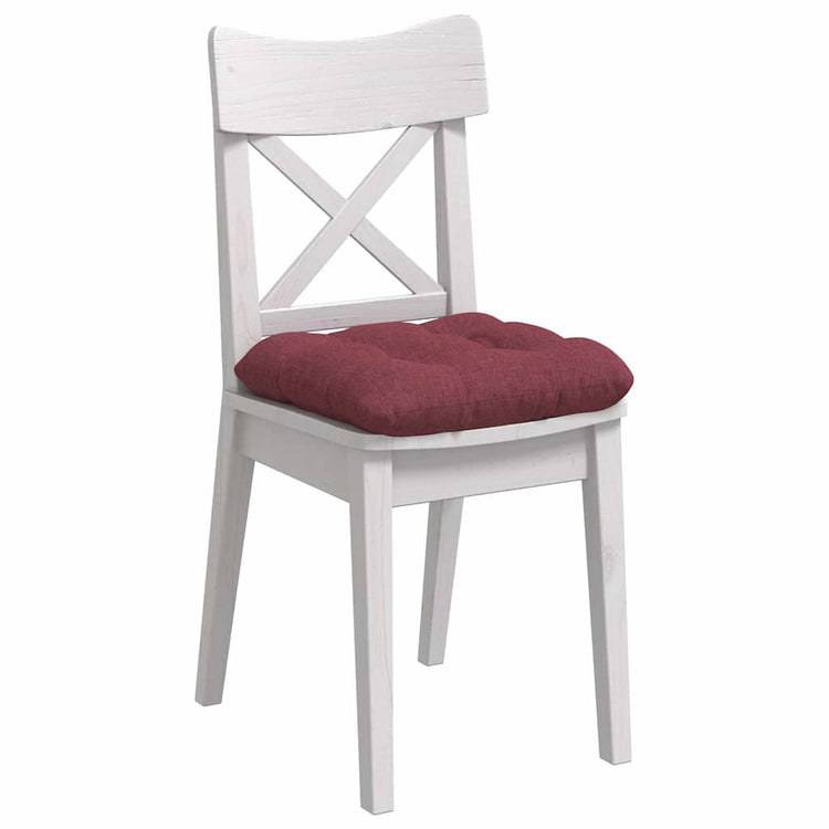 VidaXL coussins de siège 4 pcs rouge vin 40 x 40 x 12 cm tissu
