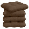 VidaXL coussins de siège 4 pcs marron 40 x 40 x 12 cm tissu
