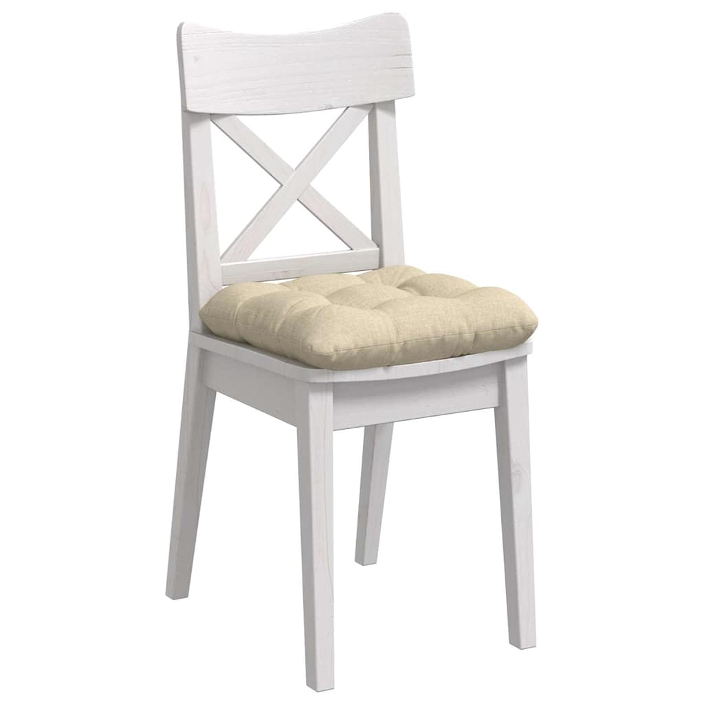 VidaXL coussins de siège 4 pcs crème 40 x 40 x 12 cm tissu