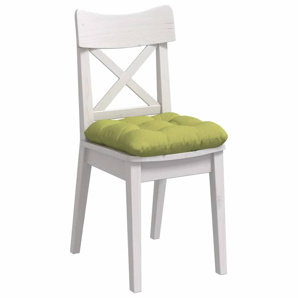 VidaXL coussins de siège 4 pcs tissu vert clair 40 x 40 x 12 cm