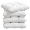 VidaXL coussins de siège 4 pcs blanc 40 x 40 x 12 cm tissu