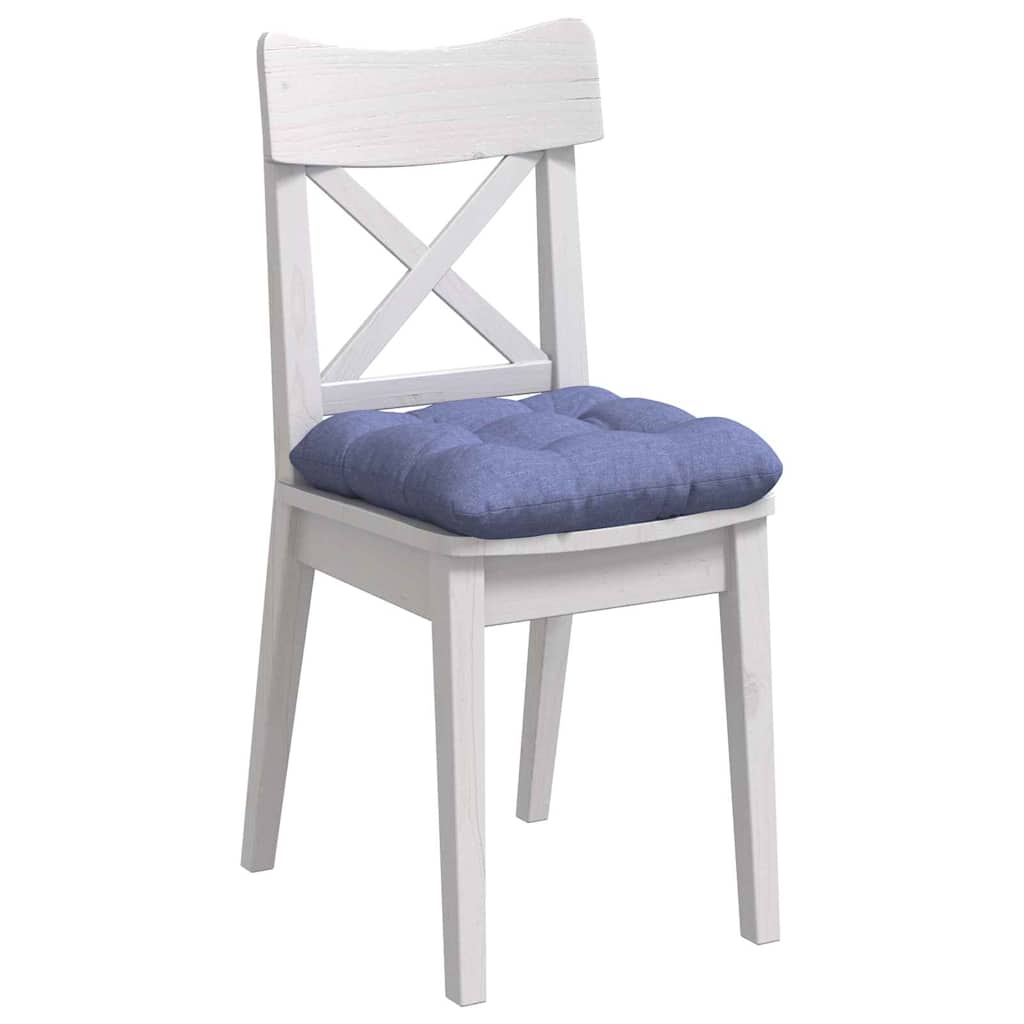 VidaXL coussins de siège 4 pcs jeans bleu 40 x 40 x 12 cm tissu