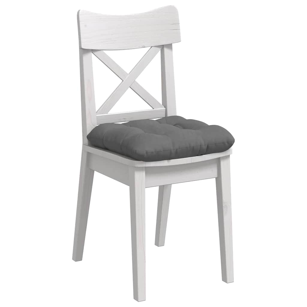 Vidaxx coussins d'assise 4 pcs gris foncé 40 x 40 cm tissu microfibre