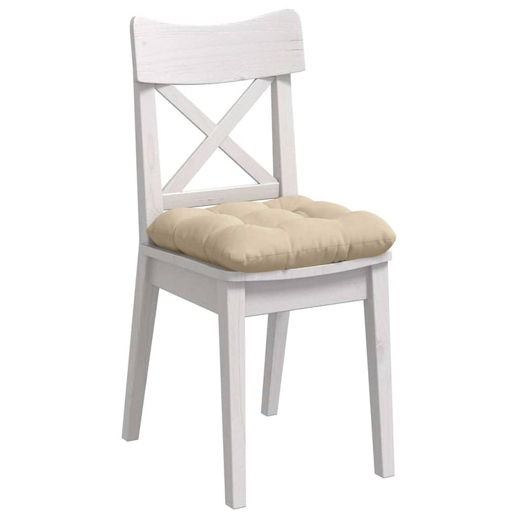 VidaXL coussins de siège 4 pcs crème 40 x 40 cm tissu microfibre