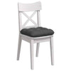 Vidaxx coussins d'assise 4 pcs gris foncé 40 x 40 cm tissu coton