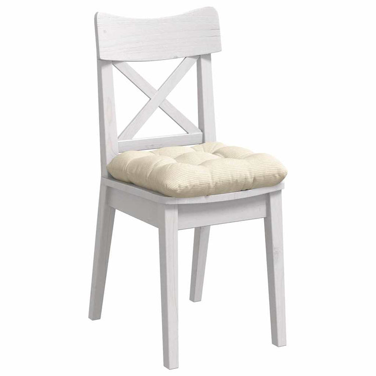 VidaXL coussins de siège 4 pcs crème 40 x 40 cm tissu coton