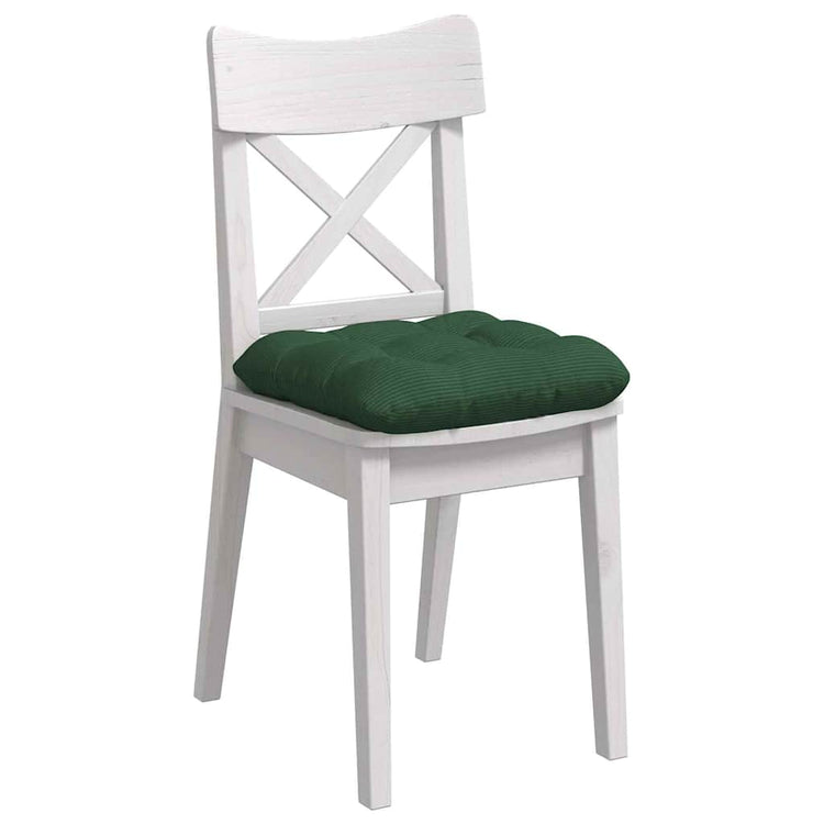 VidaXL coussins de siège 4 pcs vert foncé 40 x 40 cm tissu en coton