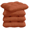 VidaXL coussins de siège 4 pcs rouge-orange 40 x 40 cm tissu coton