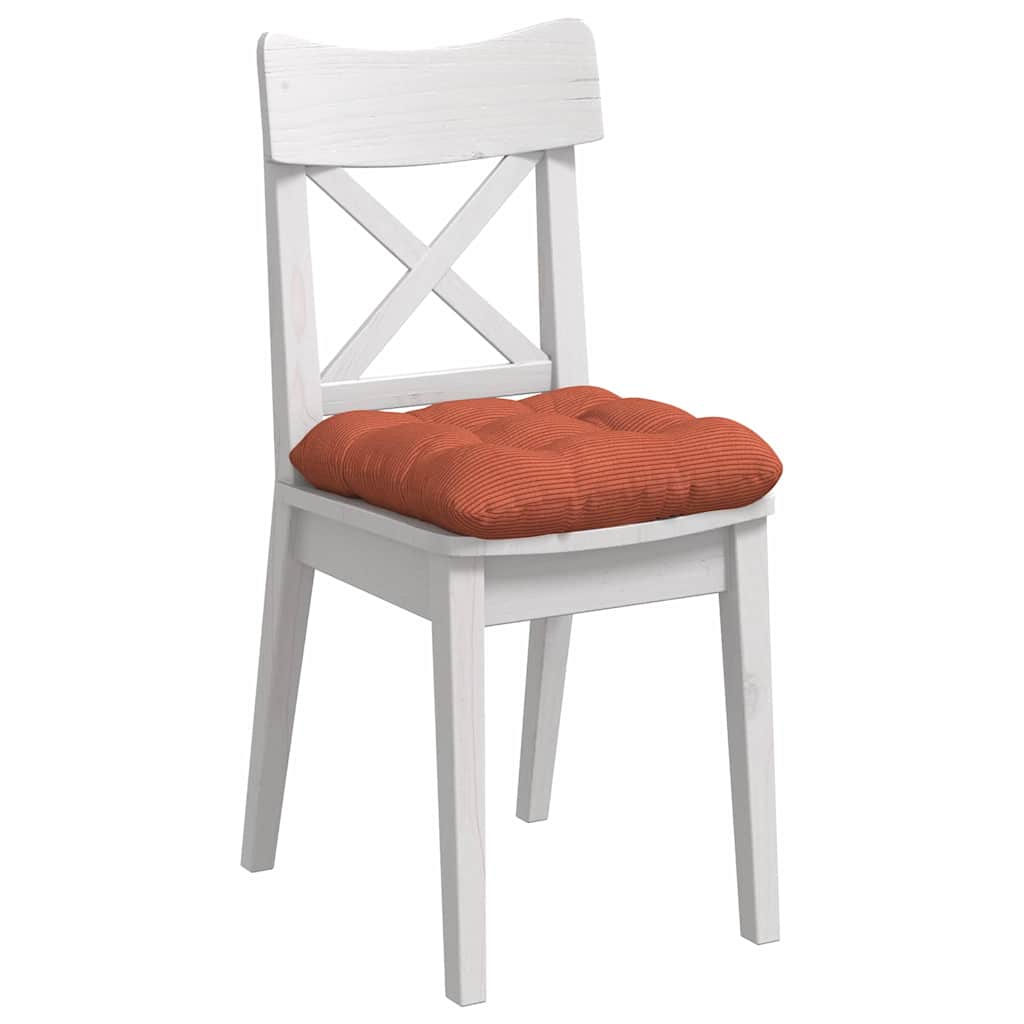 VidaXL coussins de siège 4 pcs rouge-orange 40 x 40 cm tissu coton