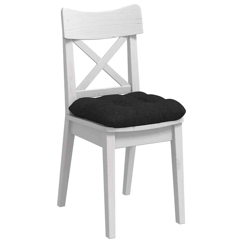 VidaXL coussins de siège 4 pcs noir 45 x 45 x 12 cm tissu