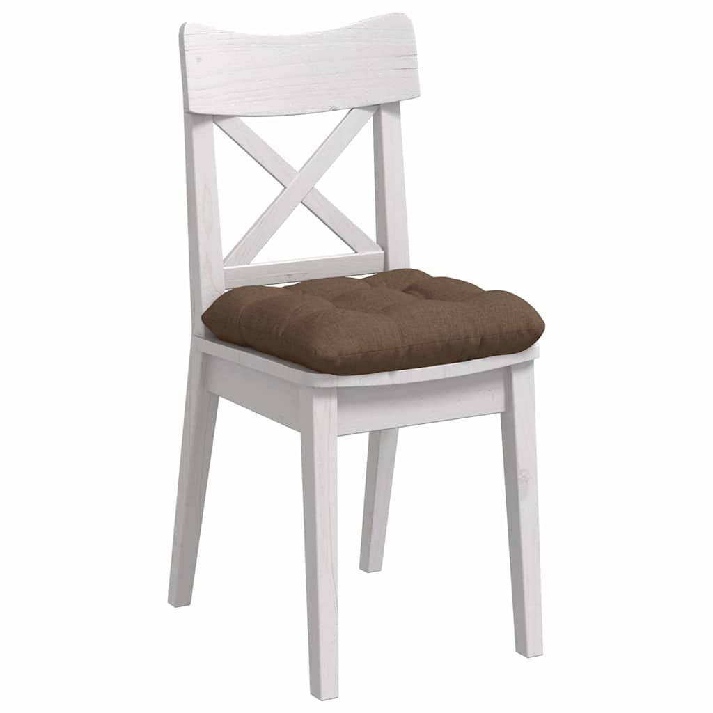 VidaXL coussins de siège 4 pcs marron 45 x 45 x 12 cm tissu