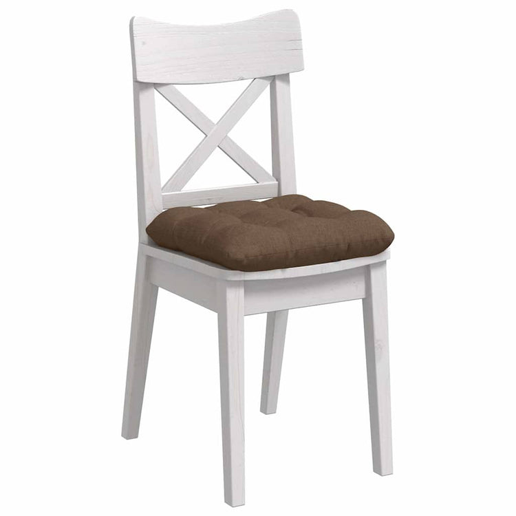 VidaXL coussins de siège 4 pcs marron 45 x 45 x 12 cm tissu