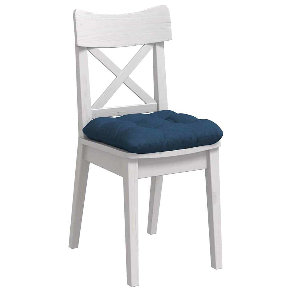 VidaXL coussins de siège 4 pcs bleu 45 x 45 x 12 cm tissu