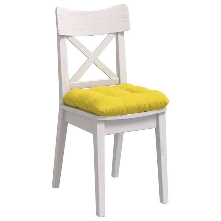 Vidaxl coussins de siège 4 pcs jaune clair 45 x 45 x 12 cm tissu