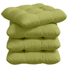 VidaXL coussins de siège 4 pcs vert clair 45 x 45 x 12 cm tissu