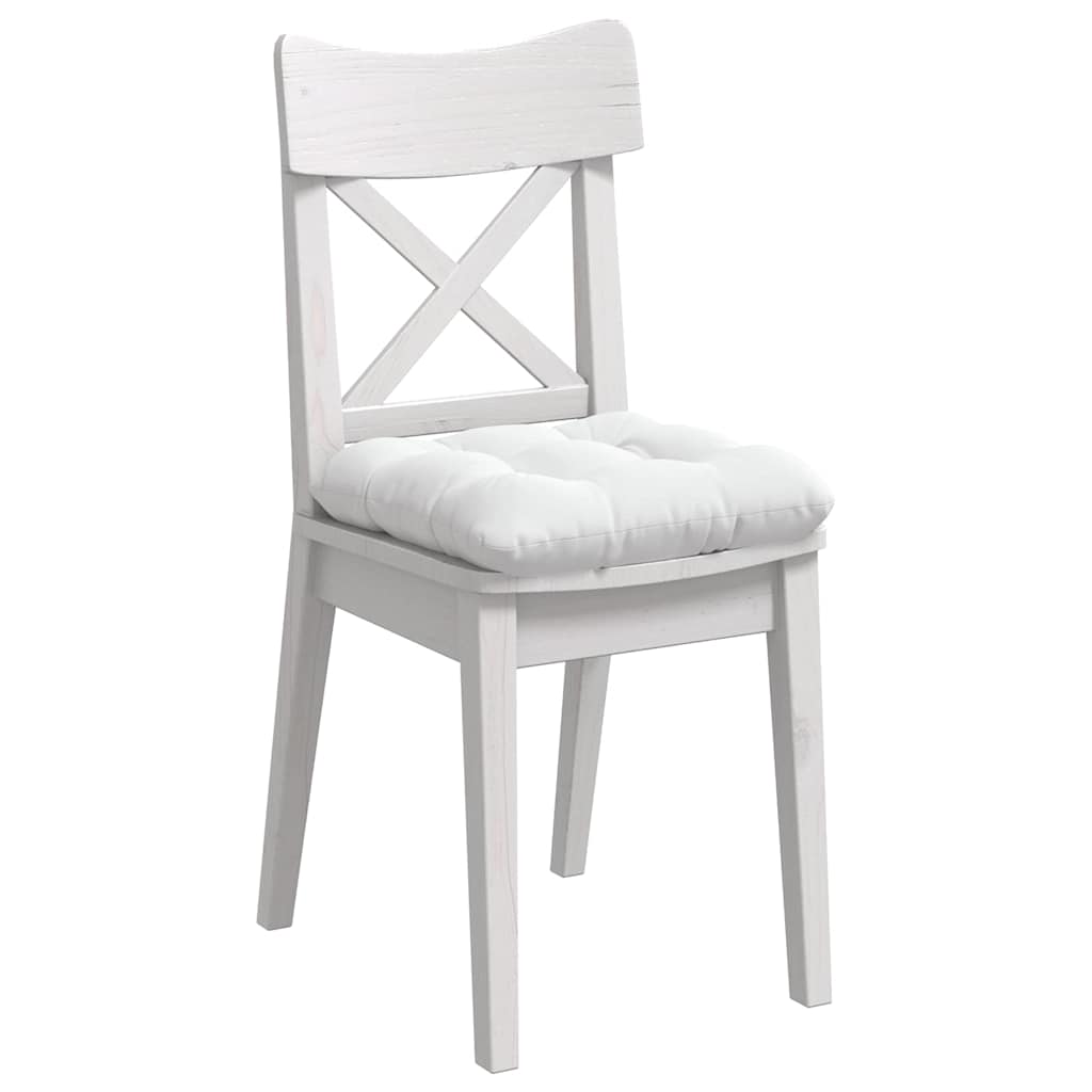 Vidaxx coussins de siège 4 pcs blanc 45 x 45 x 12 cm tissu