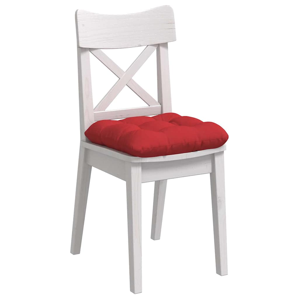 VidaXL coussins de siège 4 pcs rouge 45 x 45 x 12 cm tissu