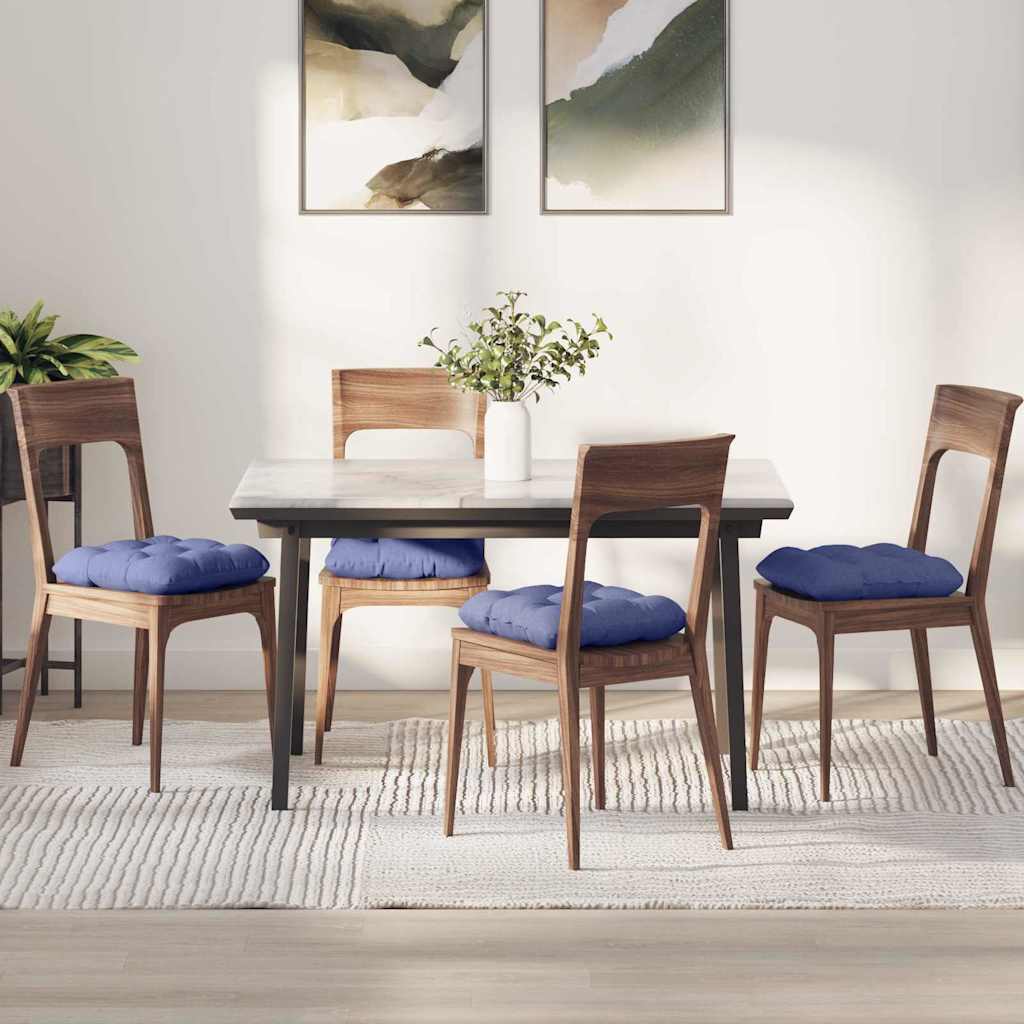 VidaXL coussins de siège 4 pcs jeans bleu 45 x 45 x 12 cm tissu