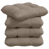 Vidaxx coussins d'assise 4 pcs taupe 45 x 45 cm tissu microfibre