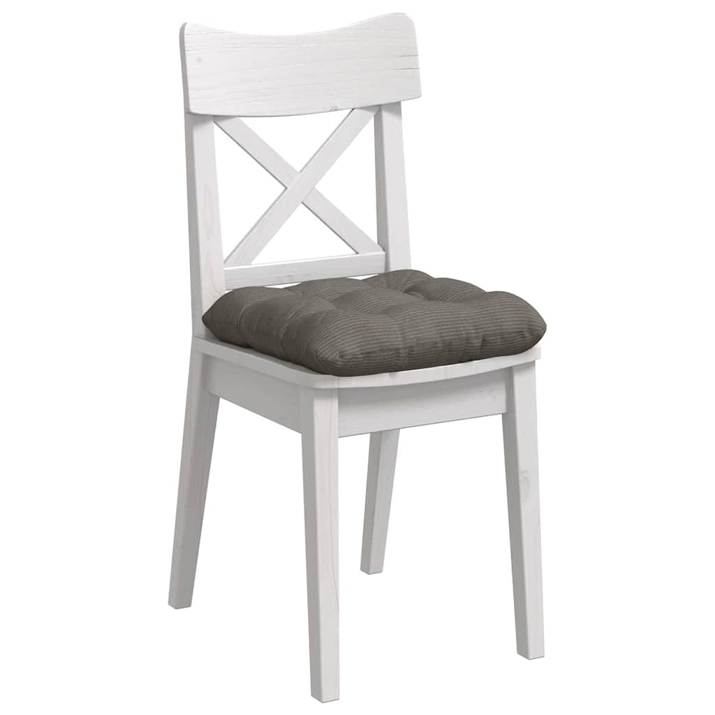 VidaXL coussins de siège 4 pcs gris clair 45 x 45 cm tissu coton