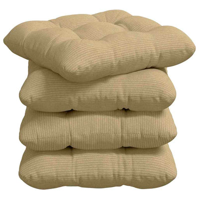 VidaXL coussins de siège 4 pcs gris vert 45 x 45 cm tissu en coton