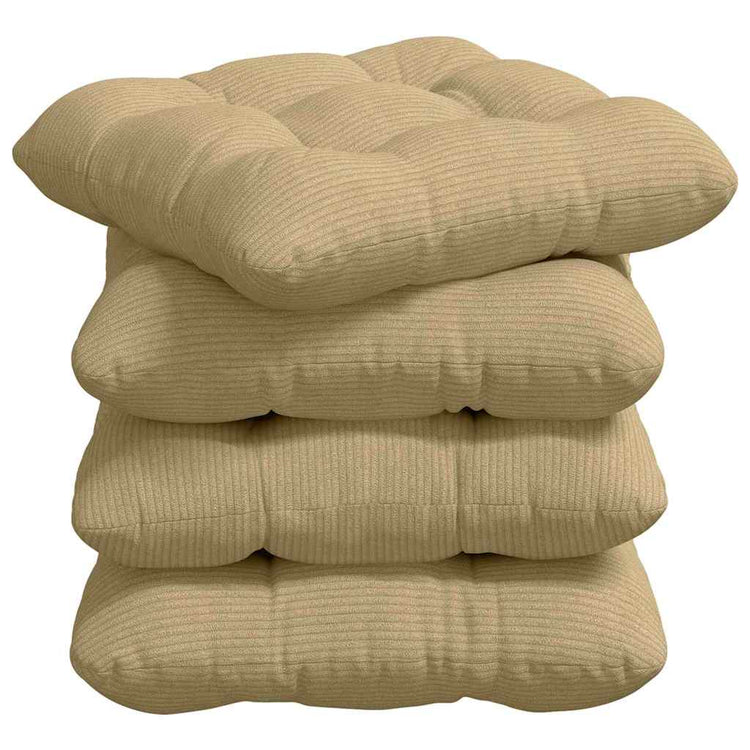 VidaXL coussins de siège 4 pcs gris vert 45 x 45 cm tissu en coton