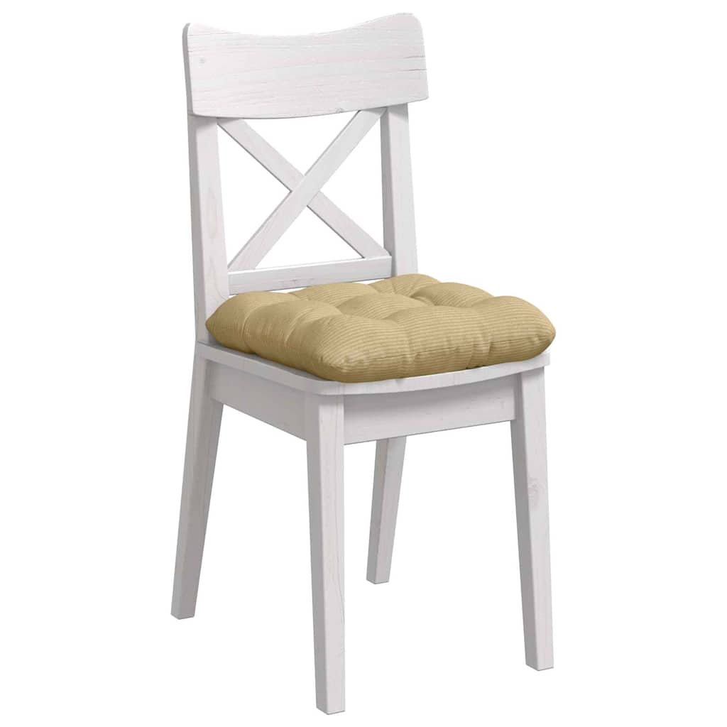 VidaXL coussins de siège 4 pcs gris vert 45 x 45 cm tissu en coton