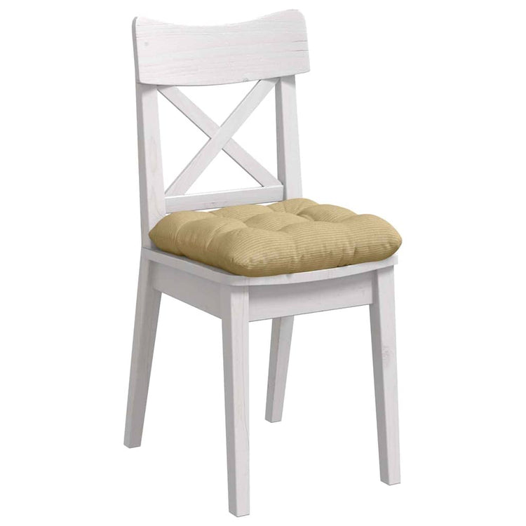 VidaXL coussins de siège 4 pcs gris vert 45 x 45 cm tissu en coton