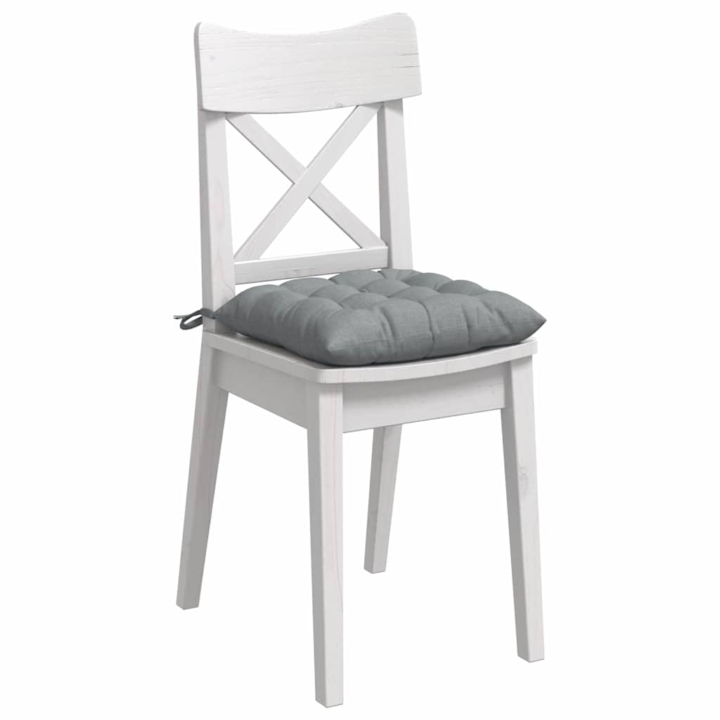 VidaXL coussins de siège 4 pcs gris clair 40 x 40 x 6 cm tissu