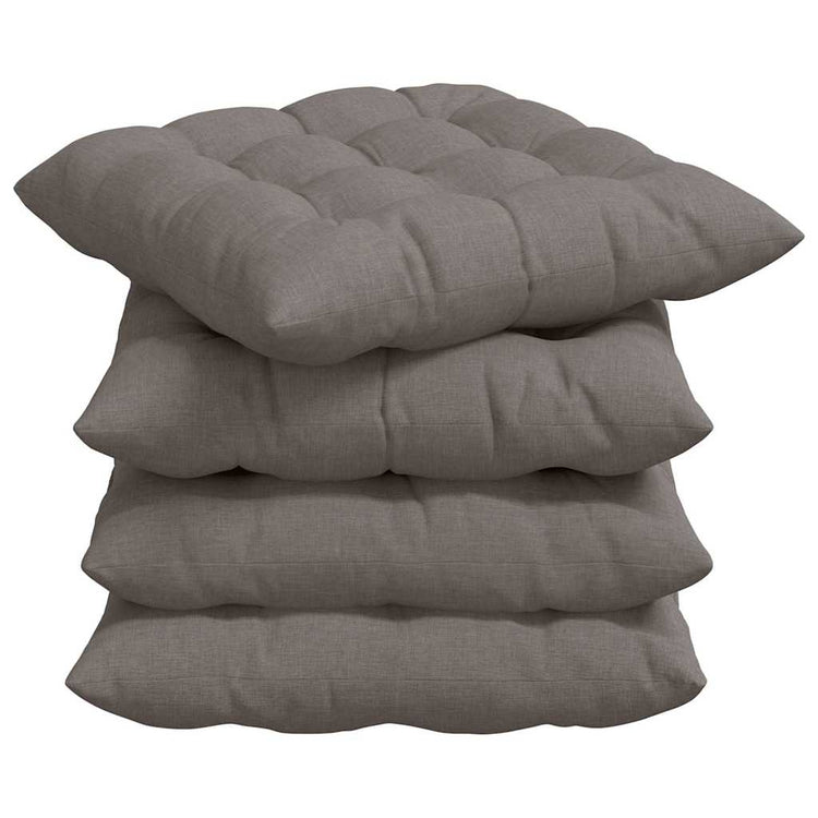 Vidaxx coussins d'assise 4 pcs taupe 40 x 40 x 6 cm tissu