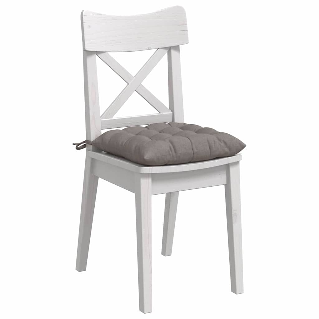 Vidaxx coussins d'assise 4 pcs taupe 40 x 40 x 6 cm tissu