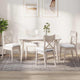 VidaXL coussins de siège 4 pcs blanc 40 x 40 x 6 cm tissu
