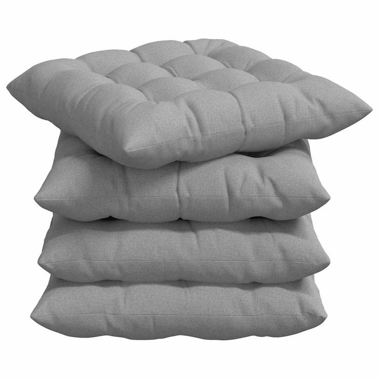 VidaXL coussins de siège 4 pcs gris nuage 40 x 40 x 6 cm tissu