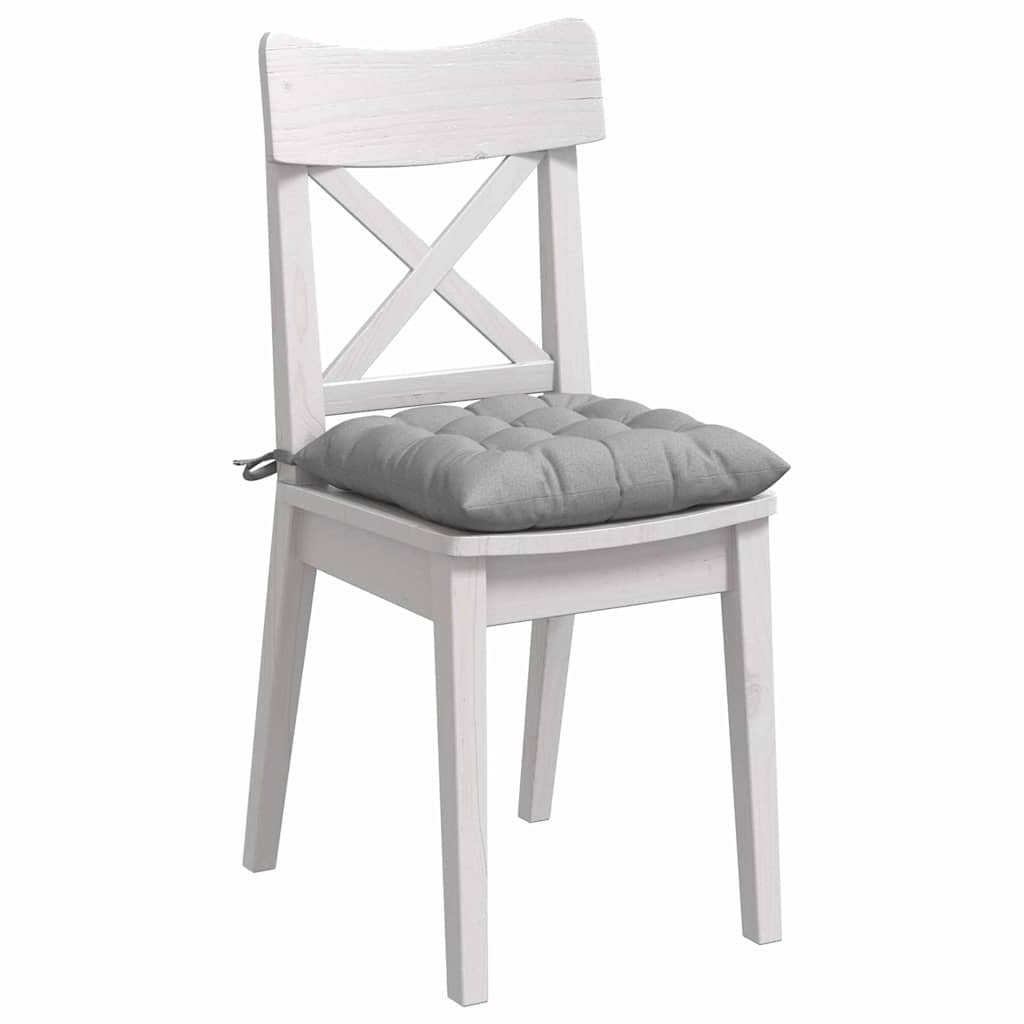 VidaXL coussins de siège 4 pcs gris nuage 40 x 40 x 6 cm tissu