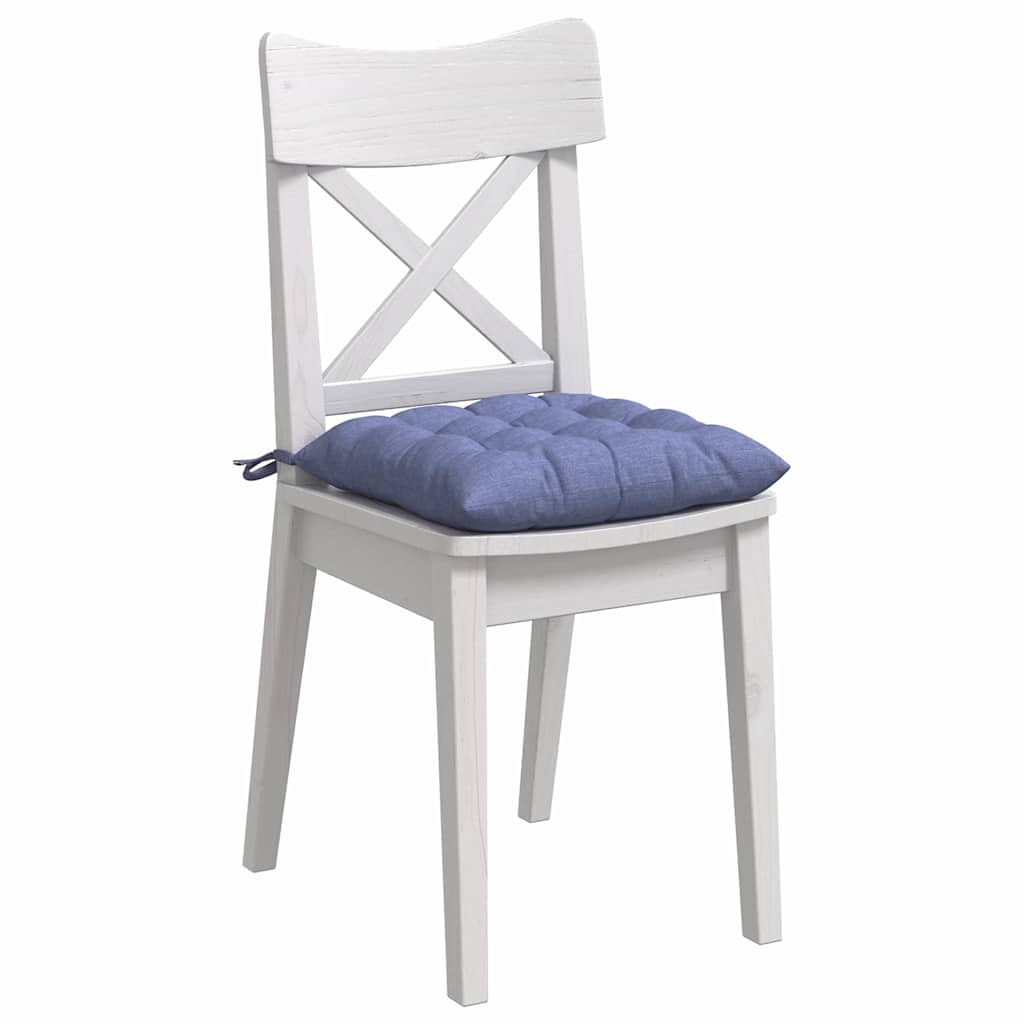 VidaXL coussins de siège 4 pcs jeans bleu 40 x 40 x 6 cm tissu