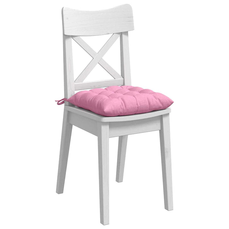 VidaXL coussins de siège 4 pcs rose 40 x 40 x 6 cm tissu