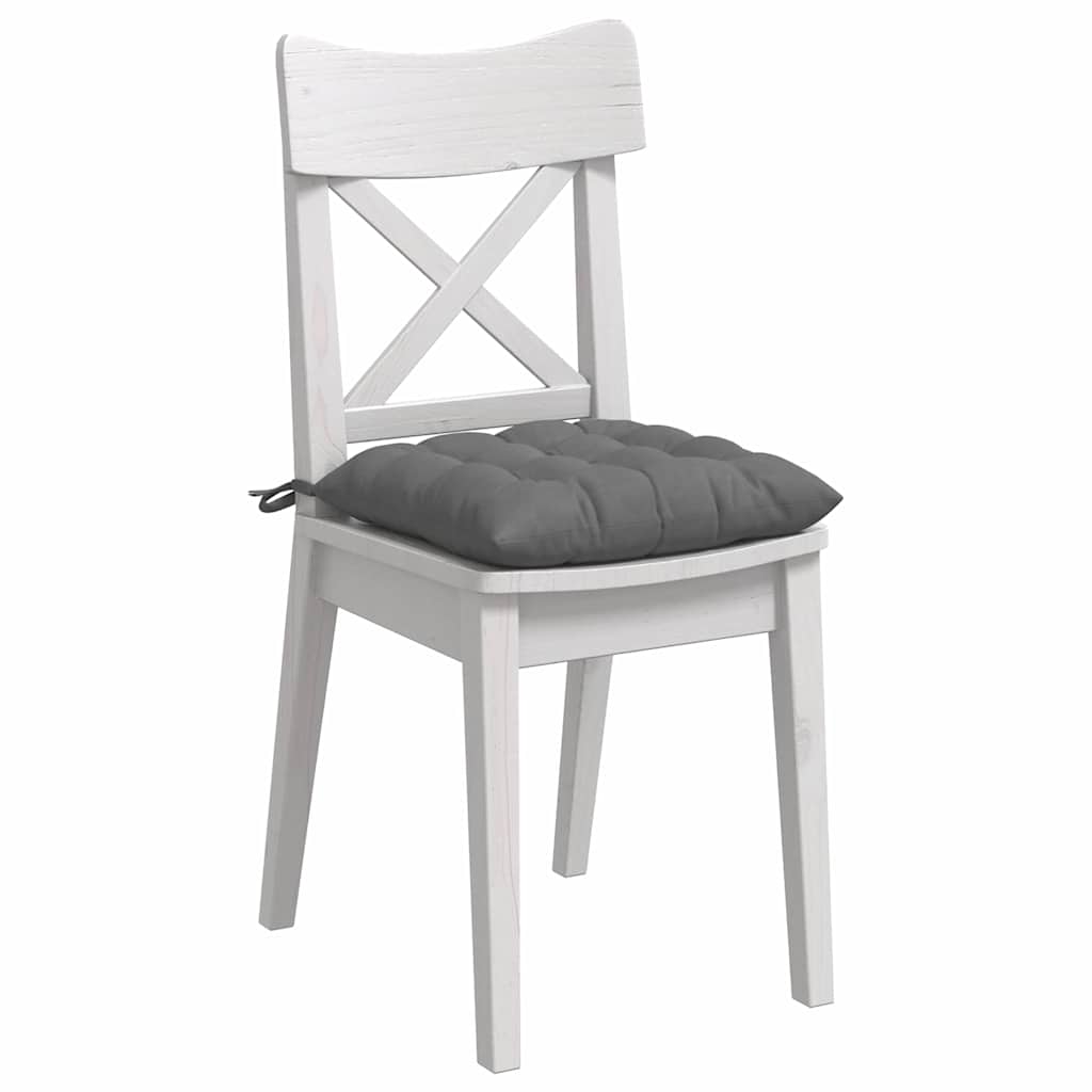 Vidaxx coussins de siège 4 pcs gris foncé 40 x 40 x 6 cm microfibre