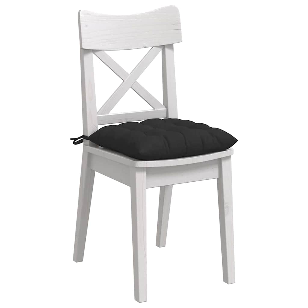 Vidaxx coussins de siège 4 pcs noir 40 x 40 x 6 cm microfibre