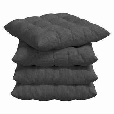 Vidaxx coussins d'assise 4 pcs gris foncé 40 x 40 x 6 cm tissu coton