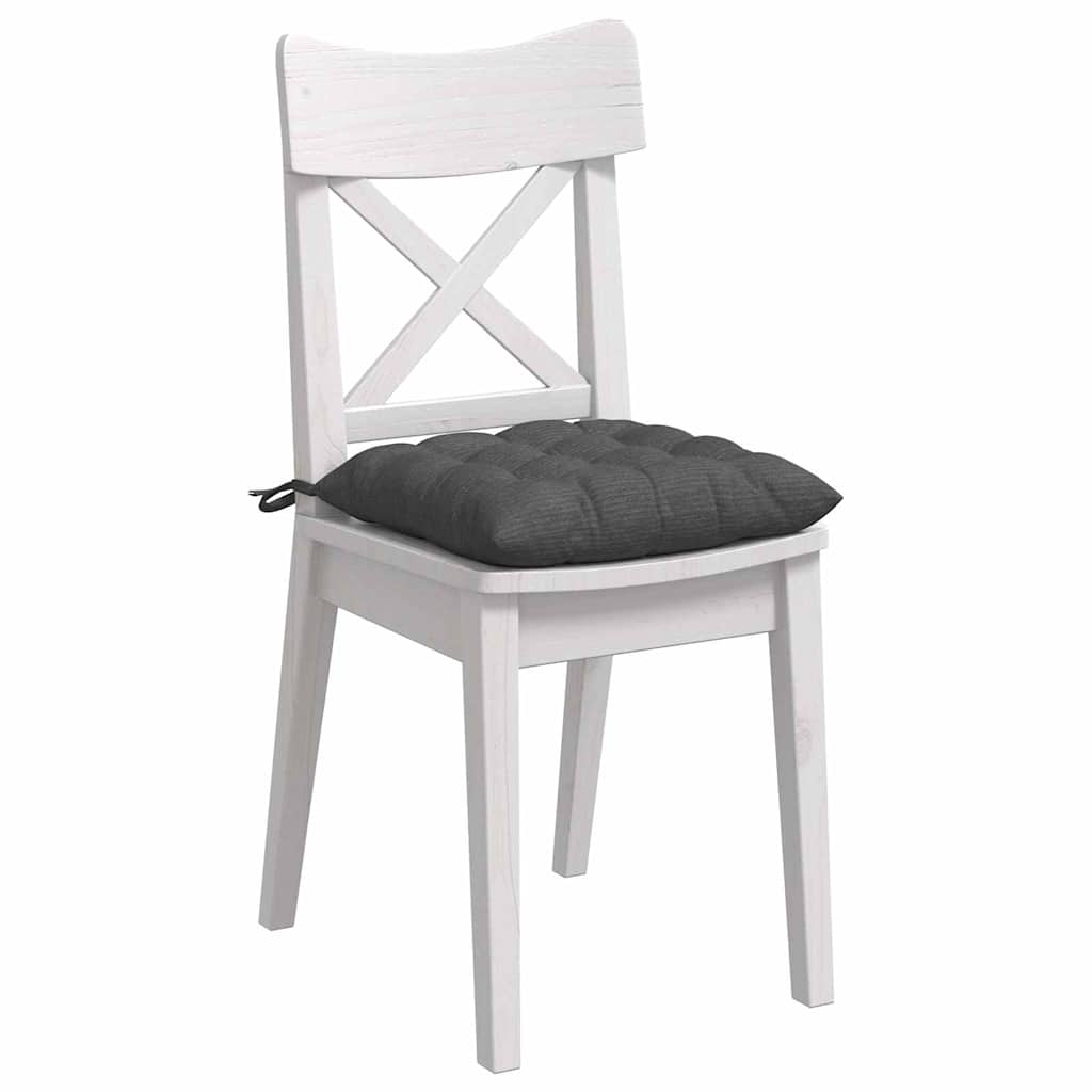 Vidaxx coussins d'assise 4 pcs gris foncé 40 x 40 x 6 cm tissu coton