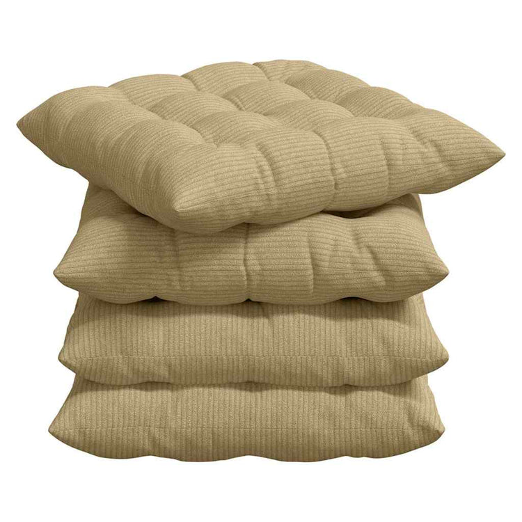 Vidaxx coussins d'assise 4 pcs gris vert 40 x 40 x 6 cm tissu coton