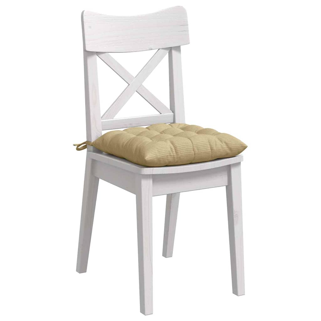 Vidaxx coussins d'assise 4 pcs gris vert 40 x 40 x 6 cm tissu coton