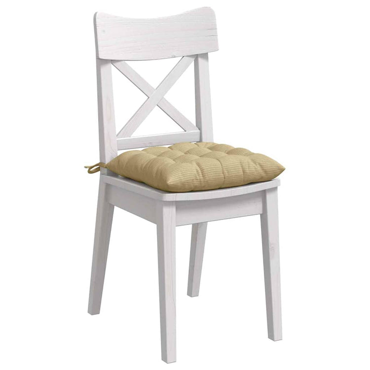 Vidaxx coussins d'assise 4 pcs gris vert 40 x 40 x 6 cm tissu coton
