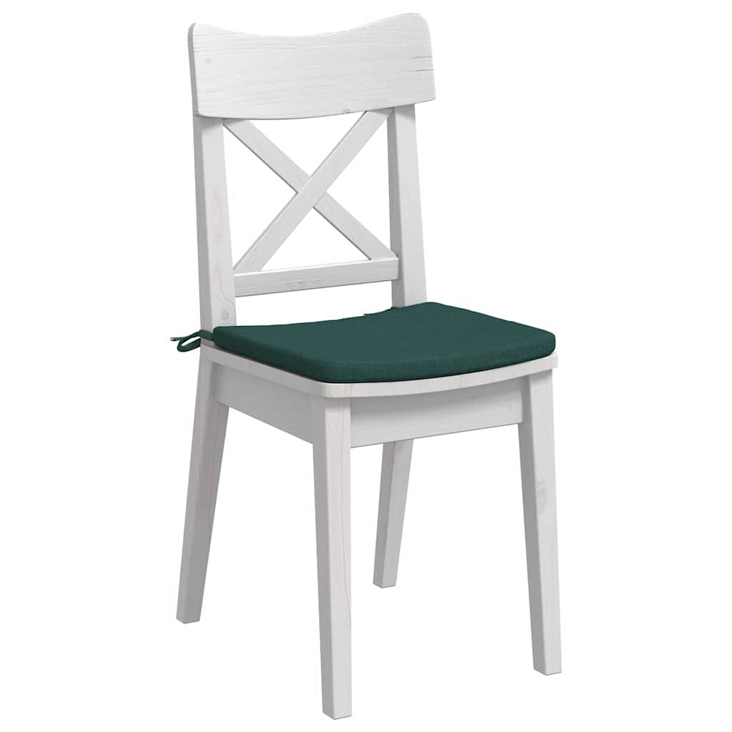 VidaXL coussins de siège 4 pcs tissu vert foncé 40 x 40 x 3 cm
