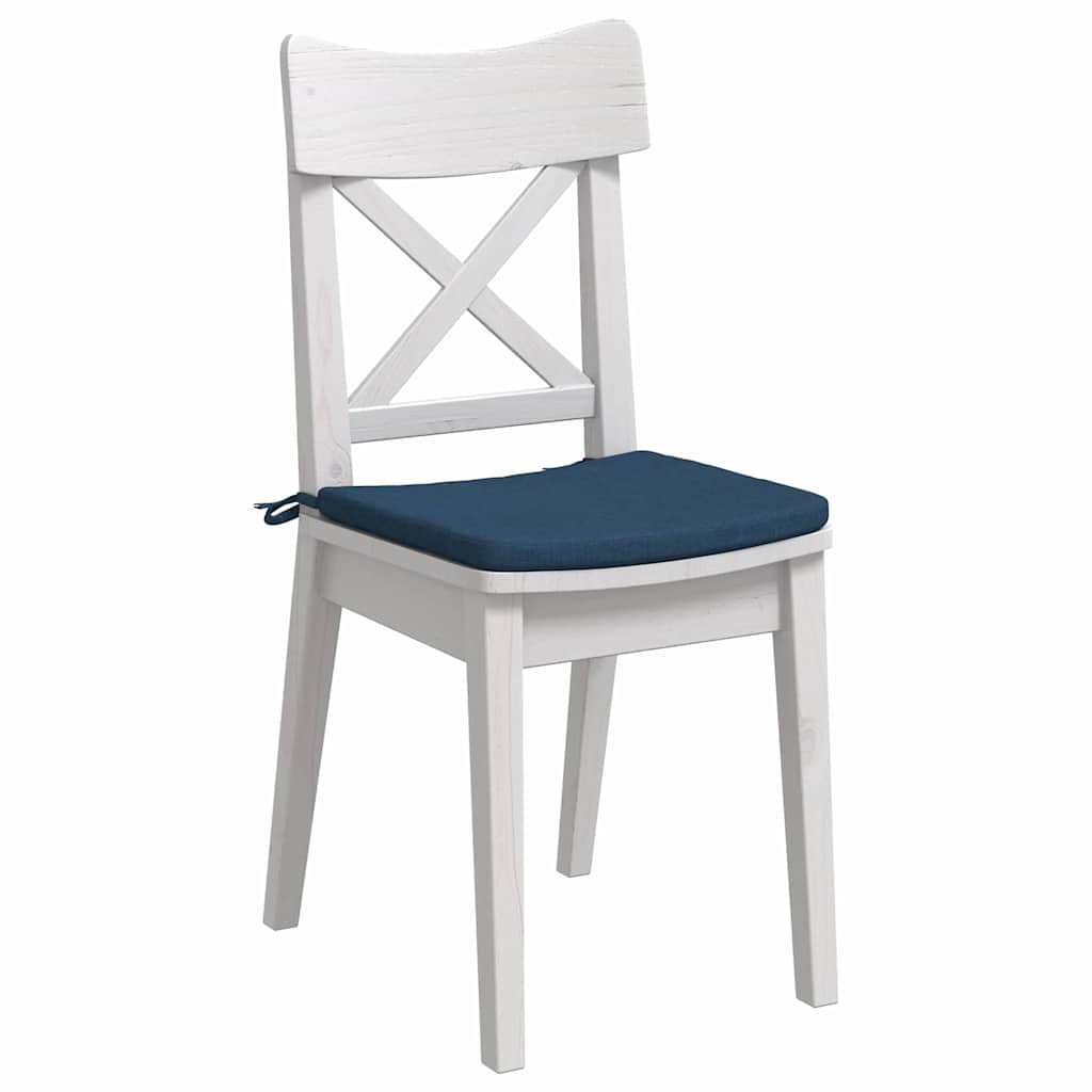 VidaXL coussins de siège 4 pcs bleu 40 x 40 x 3 cm tissu