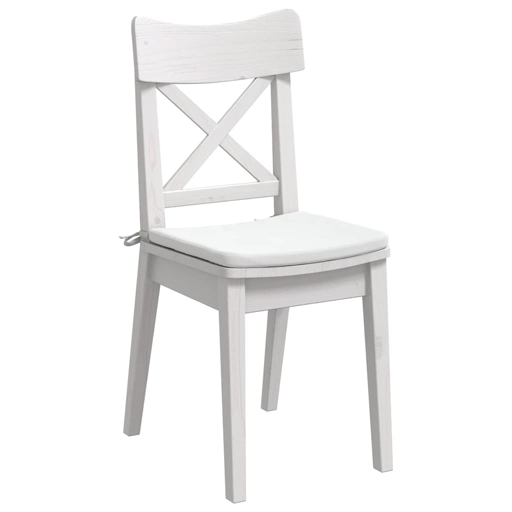 VidaXL coussins de siège 4 pièces blanc 40 x 40 x 3 cm tissu