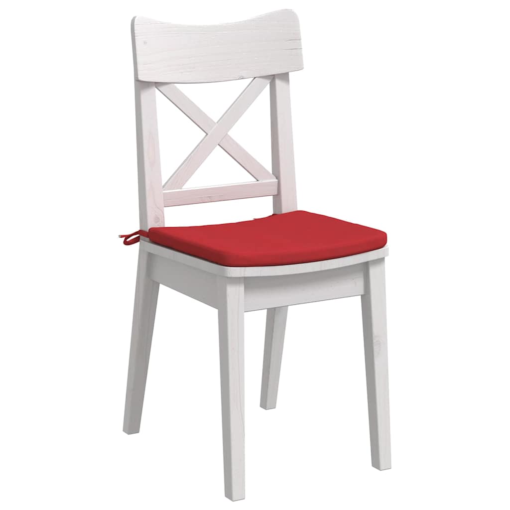 VidaXL coussins de siège 4 pcs rouge 40 x 40 x 3 cm tissu