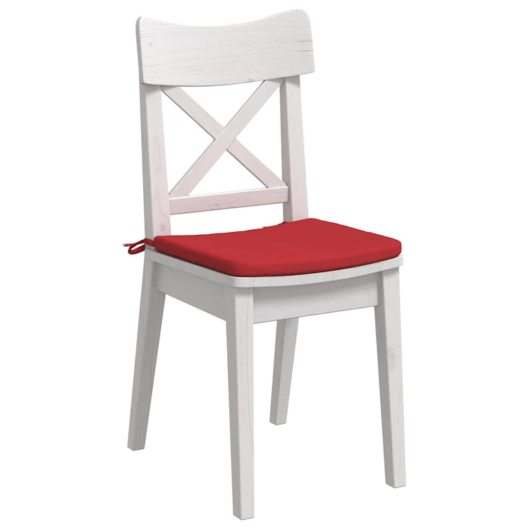 VidaXL coussins de siège 4 pcs rouge 40 x 40 x 3 cm tissu