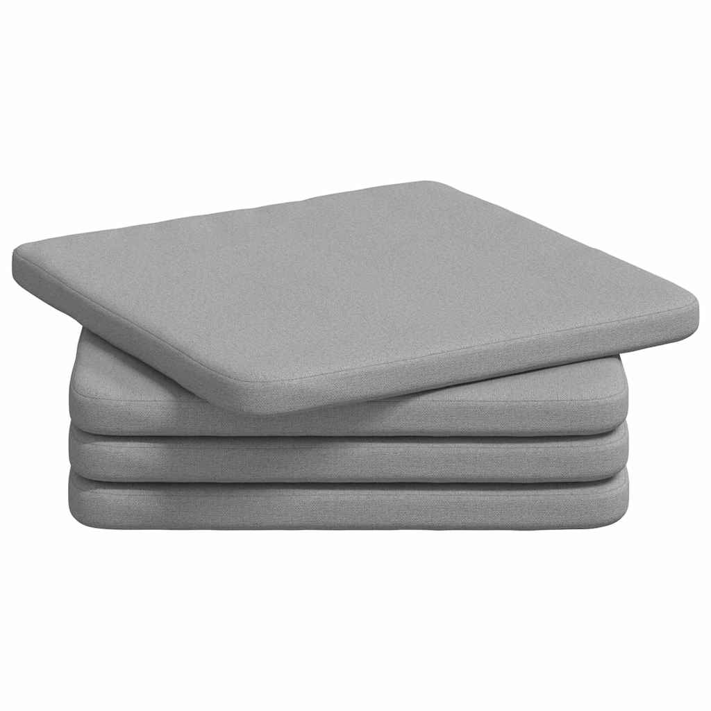 Vidaxl coussins de siège 4 pcs gris nuage 40 x 40 x 3 cm tissu